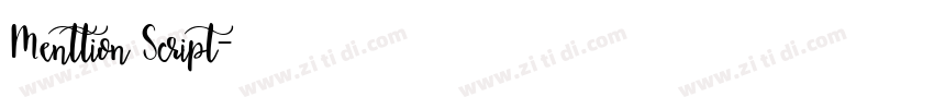 Menttion Script字体转换
